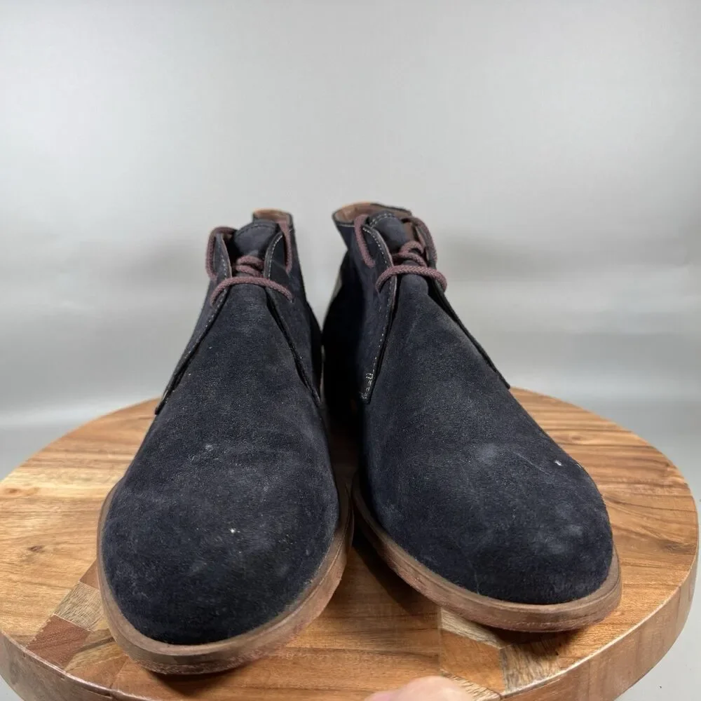S Johnston & Murphy Leather Chukka Men’s 12 Blue‎ Lace Up Casual Business Italy